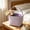 Purple, variant on Striped Fabric Basket Tote Bag Reusable Basket With Handle Organizer Bag for Beach Grocery Home Decoration Shopping Daily Use Travel Vacation Weekend Gift Present