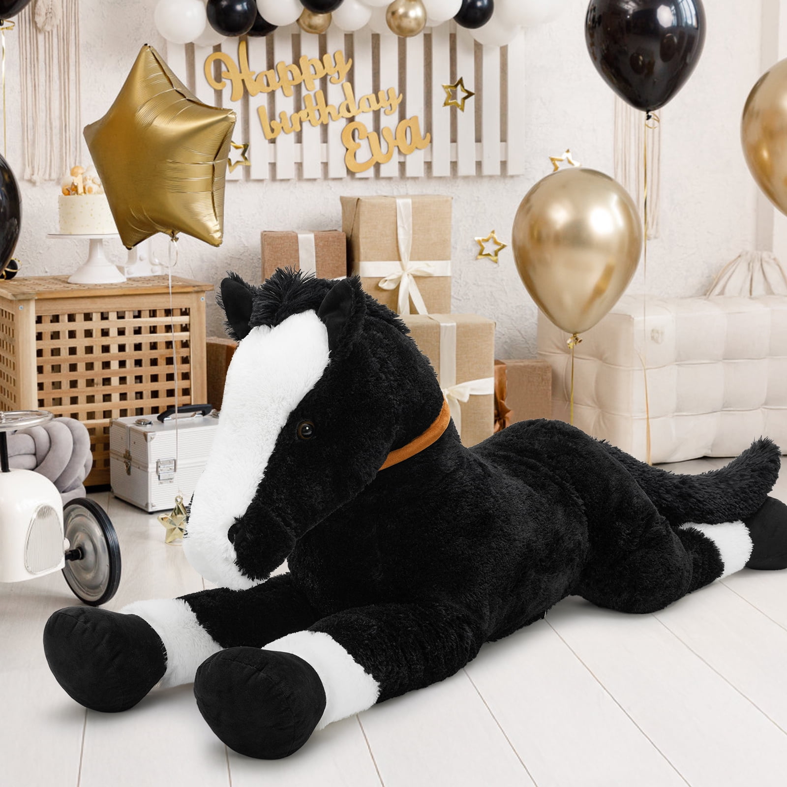 MaoGoLan 47" Giant Horse Stuffed Animal Large Stuffed Horse Plush Toy