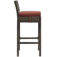 thumbnail image 2 of Modway Conduit Outdoor Patio Wicker Rattan Bar Stool in Brown Currant, 2 of 3