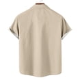 thumbnail image 5 of IROINNID Christmas Funny T-Shirt for Men Xmas Print Button Up Tops Vacation Holiday Gift Hawaiian Shirt,Khaki, 5 of 5