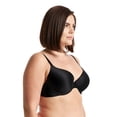 thumbnail image 2 of Curve Muse Women's Plus Size Full Coverage Padded Underwire Bra-2PK-Black,Pink-46DDD, 2 of 6