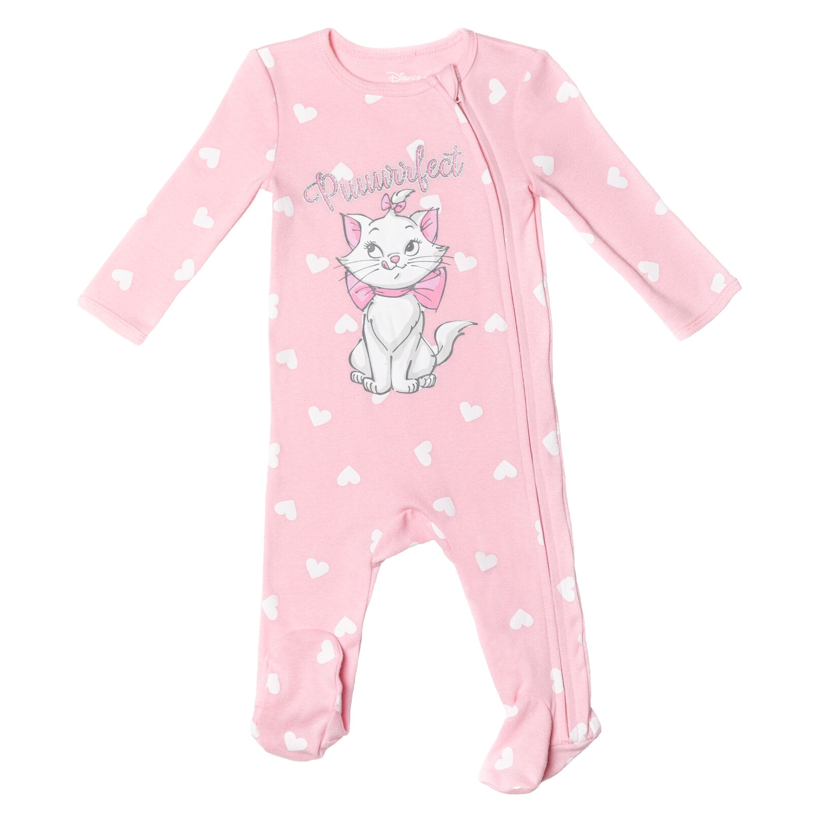 Disney The Aristocats Bambi Infant Baby Girls 3 Pack Zip Up Sleep N' Plays Newborn to Infant