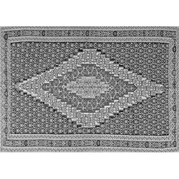 Ahgly Company Indoor Rectangle Southwestern Gray Country Area Rugs, 2' x 5'
