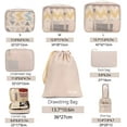 thumbnail image 2 of 8 Set Packing Cubes Luggage Packing Organizers for Travel Accessories, Cream, Small, 2 of 6