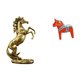 thumbnail image 1 of Estatua de caballo de resina hecha a mano, figura de pie, escultura tradicional dalecarliana, decoración creativa que simboliza , adecuada, 1 of 8