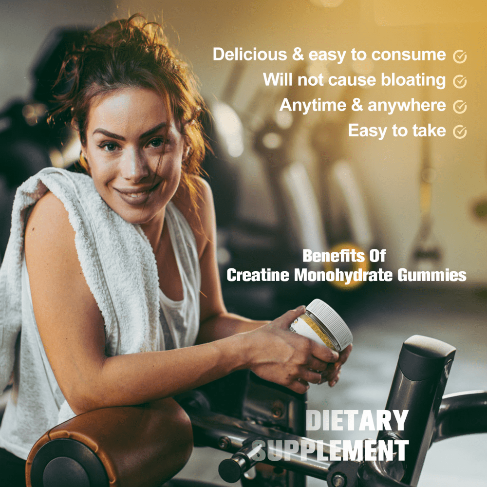 Creatine Monohydrate Gummies for Men & Women, Chewables Creatine Monohydrate for Muscle Strength, Energy Boost, Pre-Workout Supplement-180 Pineapple Gummies,2 Pack