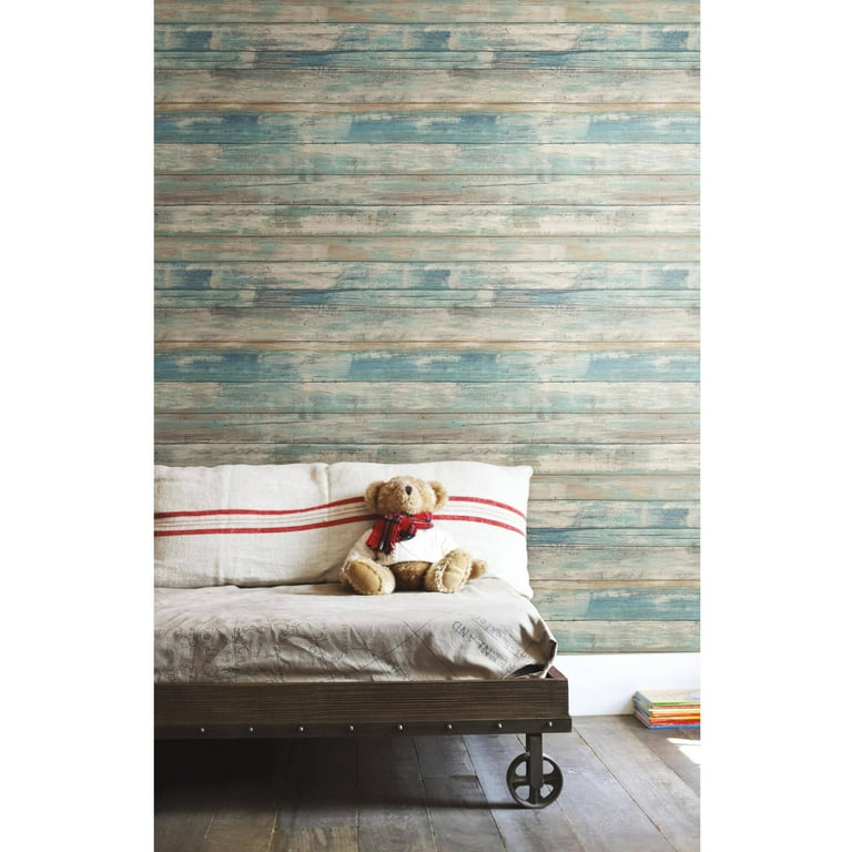 Roommates Blue Distressed Wood Peel And Stick Wall Decor Wallpaper Roommates Blue Distressed Wood Peel And Stick Wall Decor Wallpaper