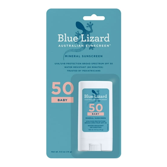 Blue Lizard Australian Mineral Sunscreen Stick, Baby, SPF 50, 0.5 oz