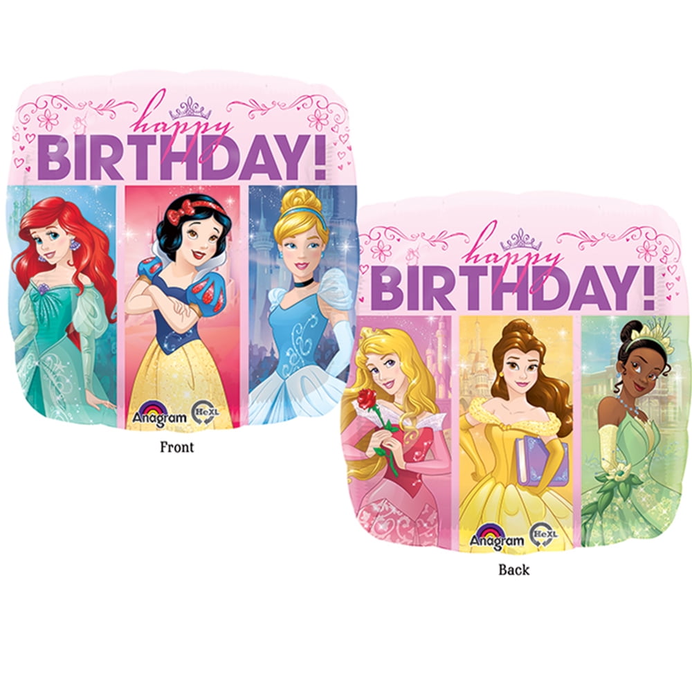 Disney Princess Happy Birthday Authentic Licensed Theme Foil / Mylar Balloon 18" ( Each