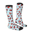 thumbnail image 3 of Daiia Sports Socks Flowers and Lady Bugs Printed Novelty Crew Socks for Men Women Knee High Socks Cotton Socks Soft & Breathable Support Unisex Socks, 3 of 9