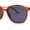 Orange Black, variant on Elegant Thin Plastic Rounded Rectangle Gentlemens Sunglasses All Black