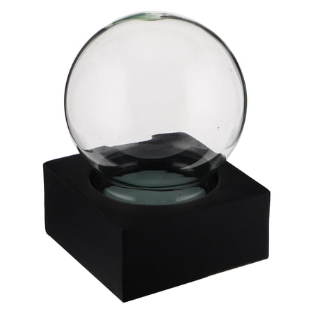 Masteelf Clear Snow Globe Jar DIY Snow Globe with Base Wooden Base Snow Globe Kit Glass Snow Globe for Crafting Unique Holiday Present