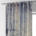 thumbnail image 6 of Lake Blue Abstract Textured Printed Cotton Curtain (1 Panel), Lake Blue, 50W X 84L, 6 of 10