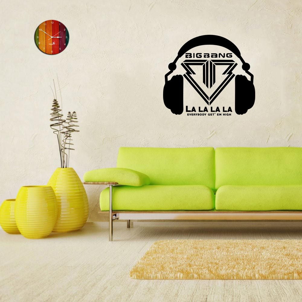 Bigbang Lalala Song Kpop Band Wall Decals Music Artist Song Lyrics Singer Dancer Korean Pop Group For Boys Girls Art Room Music Room Studio Home Bedroom Vinyl Wall Art Decals Decoration 8x10 Inch
