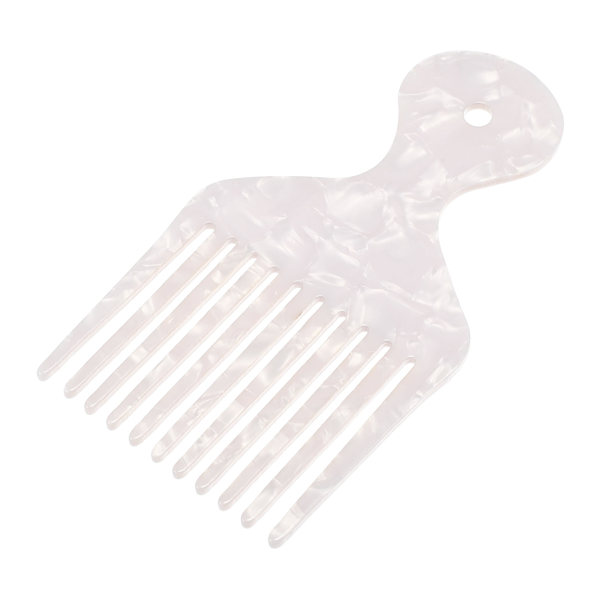 Unique Bargains Wide Tooth Hair Pick Comb Hair Styling Tool for Men Women White 4.8 Inch