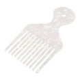 thumbnail image 3 of Unique Bargains Wide Tooth Hair Pick Comb Hair Styling Tool for Men Women White 4.8 Inch, 3 of 7