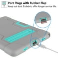 thumbnail image 4 of Decase Cute Tablet Case for Samsung Galaxy Tab A8 10.5 2022 tablet SM-X200/X205, Rugged 3 Layer Protection Shockproof Tablet Cover with Built-in Stand,Gray+Mint, 4 of 8