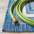 thumbnail image 3 of SAFAVIEH Courtyard Ercan Bordered Indoor/Outdoor Runner Rug, Ivory/Navy, 2'3" x 12', 3 of 7
