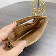 Coach Women's Small Corner Zip Crossgrain Leather Wristlet (TAUPE)