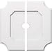 thumbnail image 3 of Ekena Millwork CMP18LE2-02000 18 in. OD x 2 in. ID Square Locke Architectural Grade PVC Contemporary Ceiling Medallion - 2 Piece, 3 of 4
