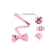 thumbnail image 3 of Conjunto de corbata de hombre de color sólido INSPIRE CHIC para el Día del Padre, corbata de moño preatado y pañuelo de bolsillo, corbatas para bodas y negocios, rosa, talla única, 3 of 7