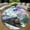 Train, variant on Circle Area Rug, Christmas Amethyst 2 Washable Non-Slip Floor Carpet, Soft Rug for Living Room Bedroom Decor 24 Inch