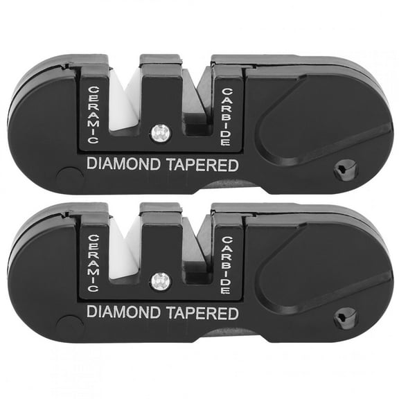 2pcs Outdoor EDC Pocket Knife Sharpener Portable Diamond Tapered Rod Knife Sharpener