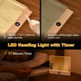 thumbnail image 5 of Luz de Lectura LED , Recargable, Transparente, con 3 Colores y Temporizador, Ideal para Leer Libros A Toda Página, Color Rosa., 5 of 5