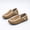 Coffee, variant on Gpaecead Women's Lace Trim Flat Loafers Round Toe Slip On Soft Sole Vintage Cottagecore Comfortable Walking Shoes Khaki
