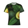 thumbnail image 4 of Vsdgher Fresh Avocados Print Men's Dry Fit Mesh Athletic Shirts Moisture Wicking Tennis T-Shirt Tops, 4 of 9