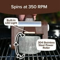 thumbnail image 6 of Horsepower Giddy Up Bristle-Free Spinning Grill Brush w/LED, AS-SEEN-ON-TV, Cordless & Rechargeable, 304 Stainless Steel Power Roller Blasts Away Burnt-On Food, No Bristles, No Preheating, 350 RPM, 6 of 9