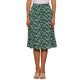 thumbnail image 1 of Faldas Midi Peasant de Mujer INSPIRE CHIC con Cintura Elástica A-Line de Estampado Floral Ditsy en Verde Palma M, 1 of 6