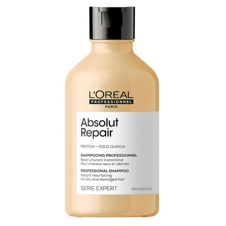 Loreal Serie Expert Absolut Repair Protein+Gold Quinoa Shampoo 10.1 oz