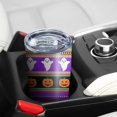 thumbnail image 5 of 20oz Tumblers Halloween Striped Icons Pattern Stainless Steel Vacuum Insulated Double Wall Travel Tumbler Cups Mug with Lid and Straw,Cleaning Brush for Cold & Hot Drinks, 5 of 7