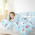 thumbnail image 4 of Castle Fairy Cartoon Unicorn 2Pcs Bedding Comforter Set for Girls Kids,Princess Castle Twin Comforter Sets,Girly Flower Rainbow Breathable Bedding Set,Super Cozy Room Decor, 4 of 8