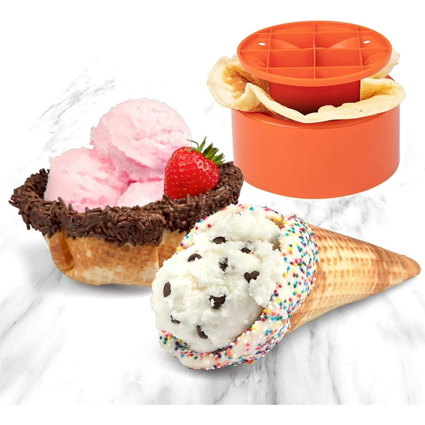 MasterChef Waffle Cone and Bowl Maker Includes Shaper Roller and Bowl Press Homemade Ice Cream Cone Baking Iron Machine Fun Kitchen Appliance for Holiday Parties Gift Giving Walmart