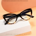 thumbnail image 5 of Black Tortoise Thick Oversized Cat Eye Reading Glasses for Women, Classic Anti-blue Light Readers Fashion Presbyopic Glasses +1.50, 5 of 5