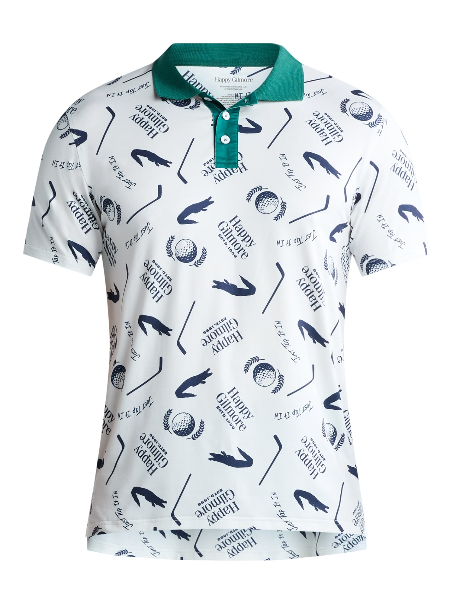 Happy Gilmore Men's and Big Men's Allover Print Graphic Polo Shirt, Sizes S-3XL