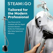 STEAM AND GO The Rival Clothes Steamer, Foldable Standing Garment Steamer for Clothes, Black