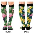 thumbnail image 4 of FORMRS Womens Knee High Socks Casual Long Thick Travel Daily Wear, 1 Pair, Pink Flamingo Pattern, 4 of 6