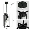 thumbnail image 4 of Modern Industrial Farmhouse Pendant Lighting, Rectangle Black & Brass Chandelier, Hanging Light for Kitchen Island, Dining Room, Entryway, Hallway, 4 of 7