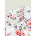 thumbnail image 6 of Sister Brother Matching Clothes Baby Girls Floral Print Fly Sleeve Romper with Headband Kids Boys Shirts and Shorts Set 0-24 Months, 6 of 9