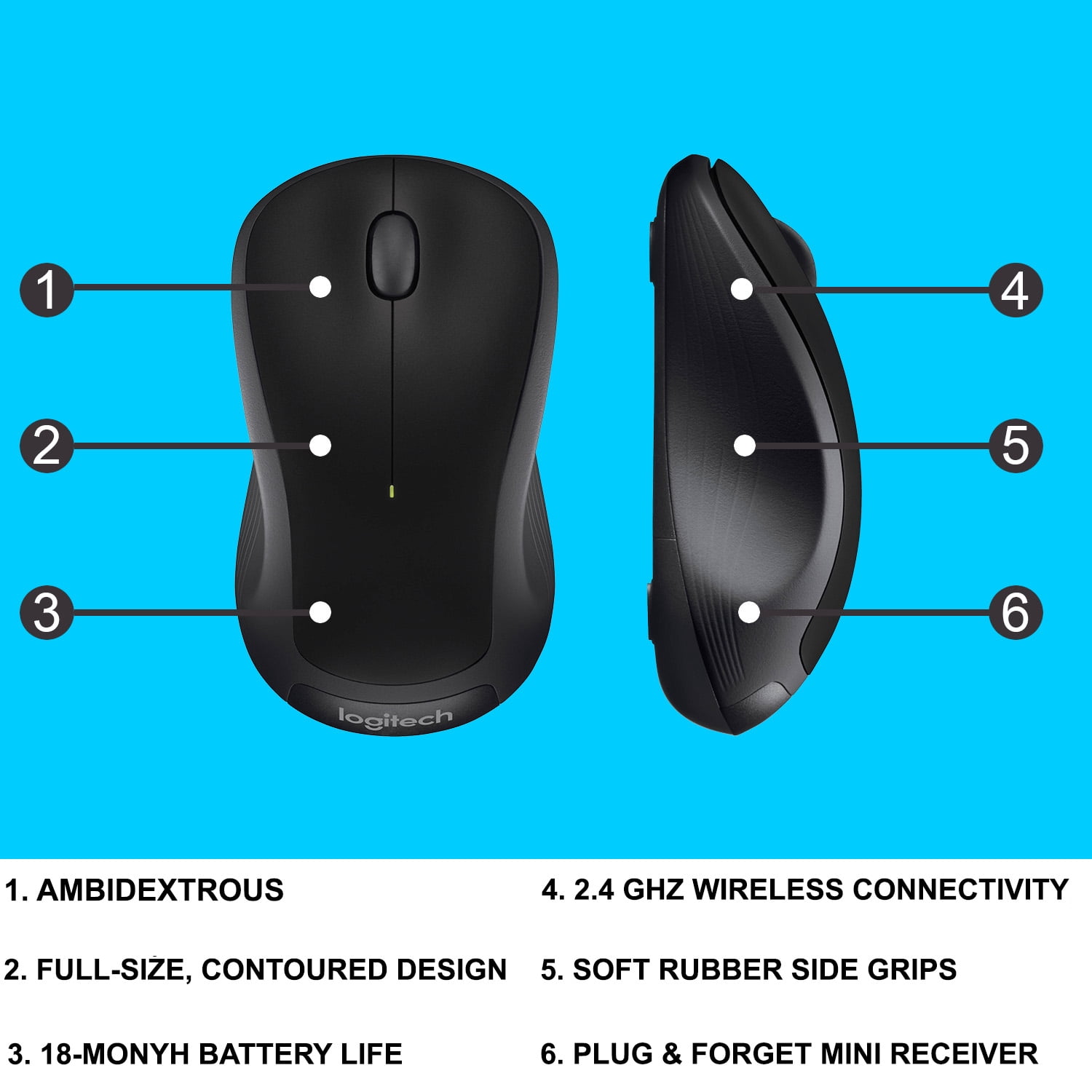 Logitech MK540 Advanced Wireless Keyboard & Mouse Combo Travel Home Office Modern Bundle for PC & Laptop, Pack of 2