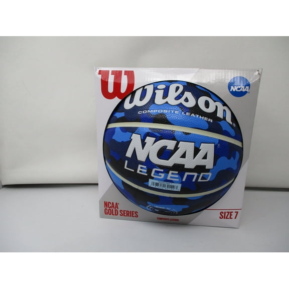 Wilson NCAA Legend Indoor/Outdoor Basketball - Blue Camo, Size 7 - 29.5"