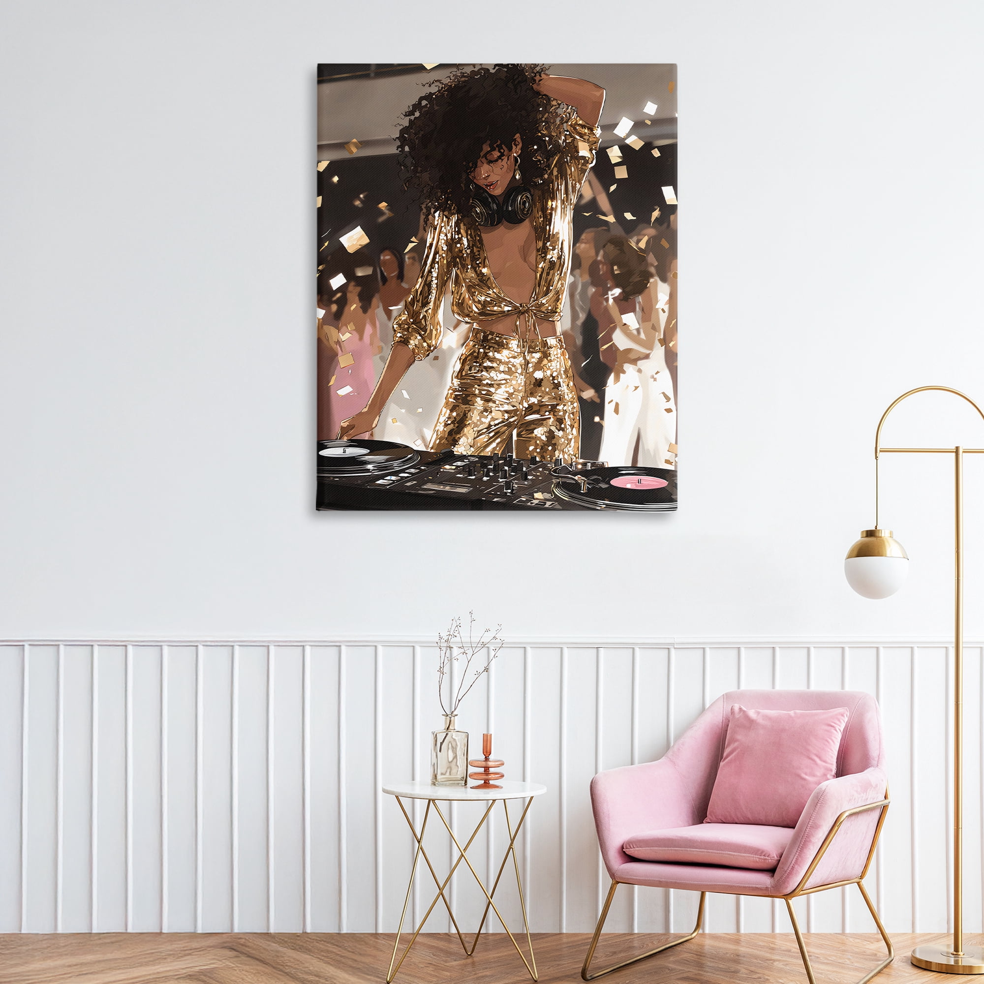 Stupell Industries Shimmering DJ in Sequins Canvas Wall Art, design by Franklyn Gregory