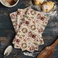 thumbnail image 6 of Christmas Kitchen Towels Set of 3, Water Absorbent Dish Towel, Elk Xmas Tree Wreath Balls Bell Rustic Decorative Hand Towels - Quick Drying Cloth for Cooking Baking, 18x28 Inch, 6 of 8