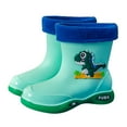 thumbnail image 5 of Hpapadks Rain Boots For Girls Cute Dinosaur Cartoon Rainy Day Non Slip Waterproof Water Shoes Classic Wide Calf Green 30.00, 5 of 5