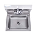 thumbnail image 2 of HALLY Fregadero de acero inoxidable para lavar con grifo NSF Lavabo comercial de montaje en pared para restaurante, cocina y hogar, 17 x 15 pulgadas, 2 of 6