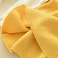 thumbnail image 4 of Babys Kids Toddlers Girls Patchwork Bow Tie Spring Winter Long Sleeve Ruffled Knit Sweater Princess Dress Clothes, 4 of 7