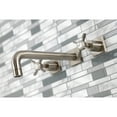 thumbnail image 3 of Kingston Brass KS6028BEX Essex Two-Handle Wall Mount Roman Tub Faucet, Brushed Nickel, 3 of 7